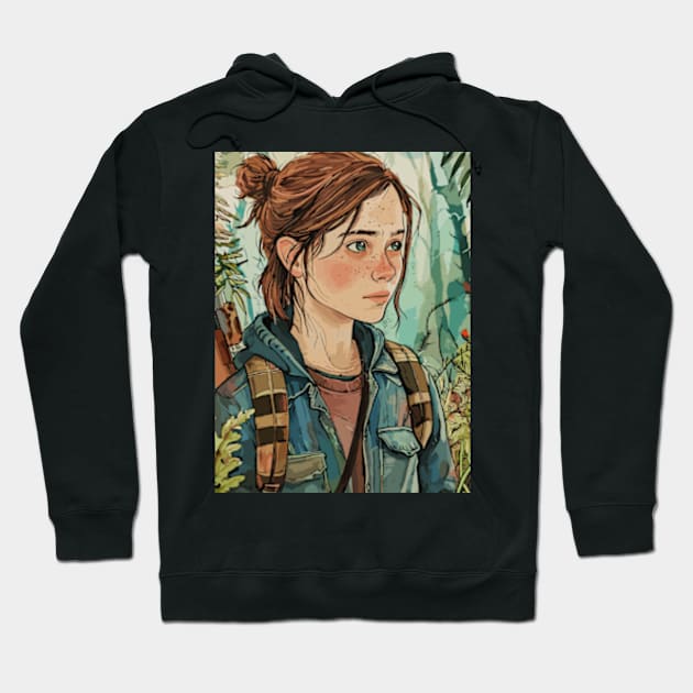 The Last of Us 2 Remastered TLOU2 Ellie Fanart Hoodie by moreirapod